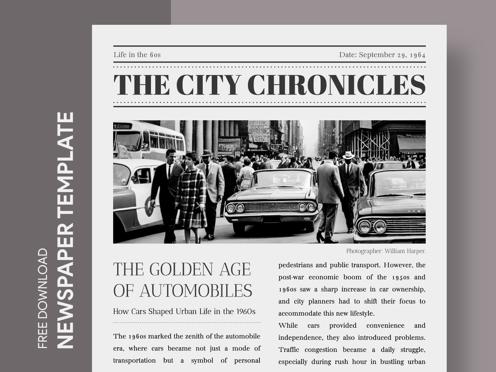 Vintage Retro Newspaper by Gdoc on Dribbble