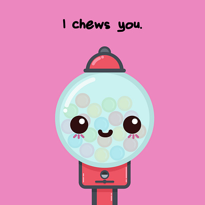 Valentine's Gumball Machine bubblegum cute food kawaii pink valentines