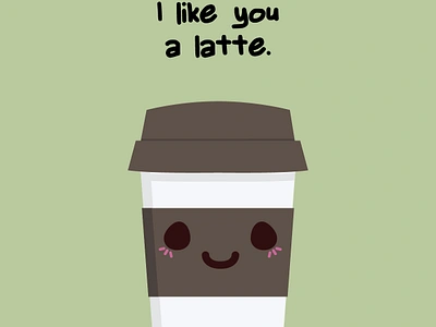 Valentines Latte coffee cute green kawaii latte sweet valentines