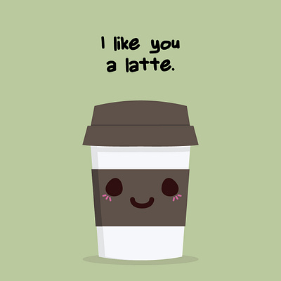 Valentines Latte coffee cute green kawaii latte sweet valentines