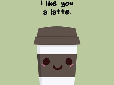 Valentines Latte coffee cute green kawaii latte sweet valentines