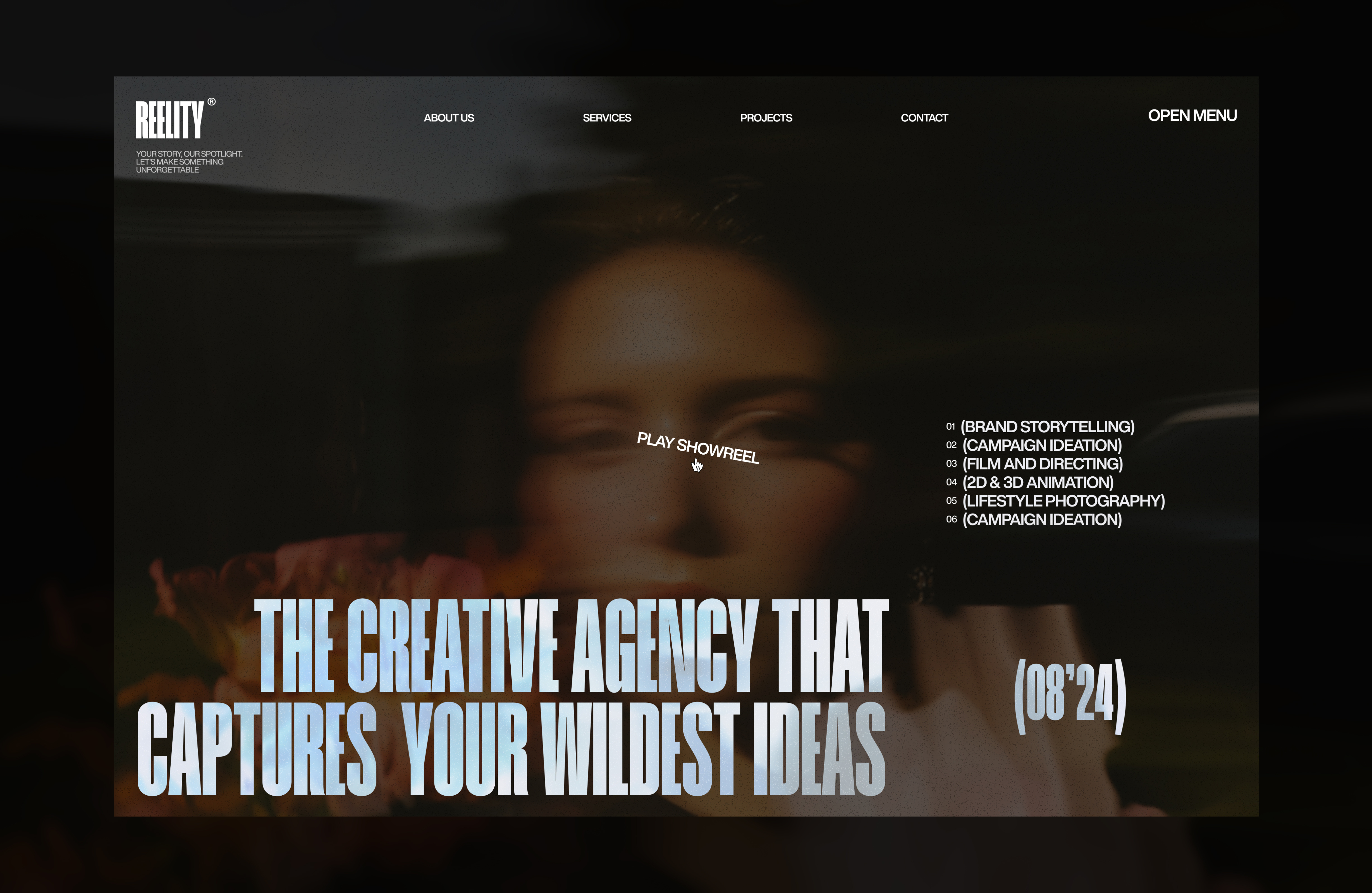 Example of Creative agency website ~ Landingpage
