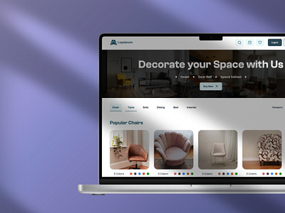 Furniture Retail Shop Landing Page - Web View branding design landing page ui ux web design