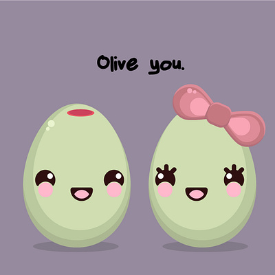 Valentines Olives cute food kawaii olive sweet valentines