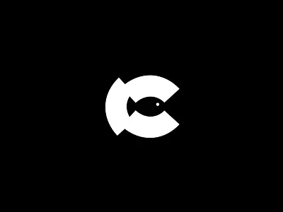 Cool Fish alex seciu branding c letter fish fish logo letter mark logo design logo designer negative space negative space logo