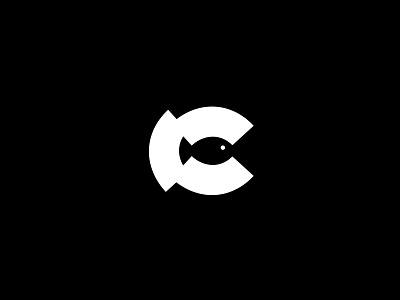 Cool Fish alex seciu branding c letter fish fish logo letter mark logo design logo designer negative space negative space logo