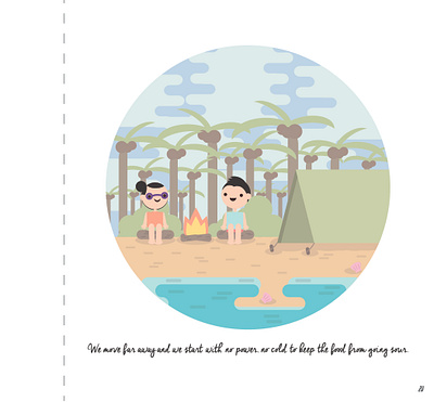 Summer Graphic Book Panel comics couple couples cute flat design graphic novel summer