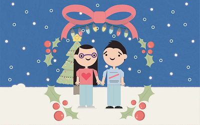 Christmas Couple Wallpaper christmas couple cute holidays love merry sweet