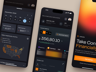 Kinves - Mobile for Finance app design application design design finance interface ios app design mobile app product service startup ui uiux ux