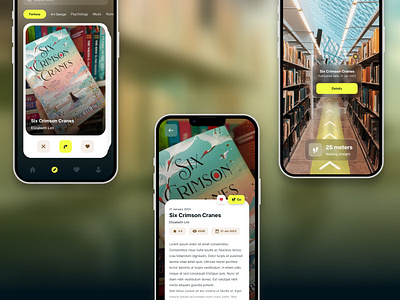 Mobile Reading App book book cover clean ebook ecommerce illustraion library library app mobile reader reading reading app reading list typography ui ux women in illustration