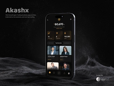 The app named "Akashx" has been developed by Ansysoft adobephotoshop advancedfunctionality appupdate easytonavigate forex and crypto google play intuitiveguidance ios mobileapp personalizationmatters simplifiedlayout tap to trade trading academy ui userinterface uxdesign