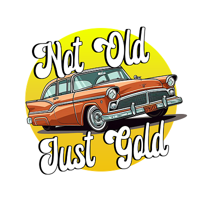 "Not Old Just Gold" T-shirt Design 3d branding graphic design logo motion graphics ui