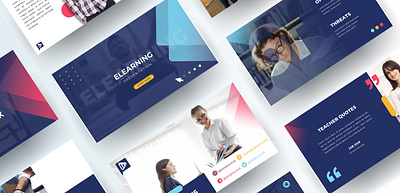 Elearning Presentation Template Design educational slides