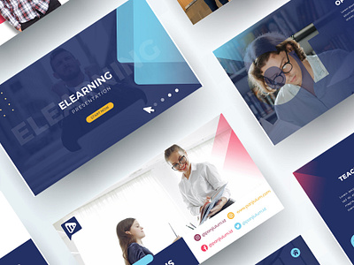 Elearning Presentation Template Design educational slides