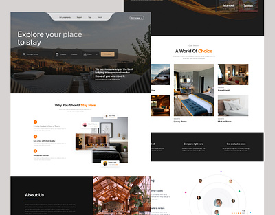 Hotel website animation app branding design graphic design graphics hotel illustration logo mobile app ui uiux ux website