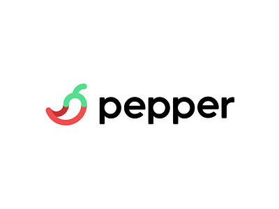 pepper food geometric logo logo design mark modern monoline pepper symbol