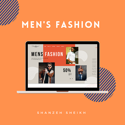 Men's Fashion Website Design branding design graphic design illustration illustrator landing page landing page design logo ui ux vector web