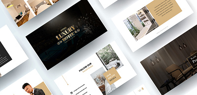 Luxury Hotel Presentation Design clean design design design strategy educational slides google slides design google slides template illustration marketing presentation presentation layout ui