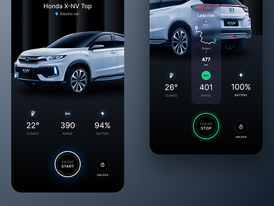 Dongfeng Honda X-NV (Ciimo X-NV) EV app app ciimo design dongfeng electric ev honda m nv mnv mobile ui ux x nv xnv