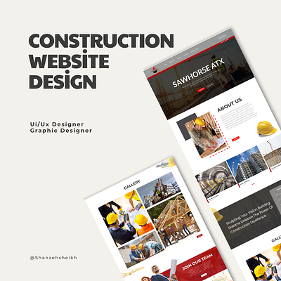 Construction Stylish Modern Website Design branding design graphic design illustration illustrator landing page landing page design logo ui ui design ui ux design ux web website website design