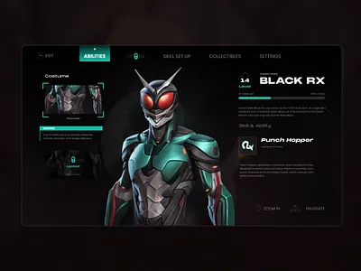 Game UI Concept Design ( Detail Character & Lv up ) concept design design futuristic game game ui game ui design games gamification gaming modern pc game ui ui databse ui design ui game user interface ux web web design