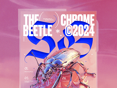 Poster ©01 - The Chrome Beetle branding desgin design graphicdesign illustration inteface kaixapham typography ui ui ux design