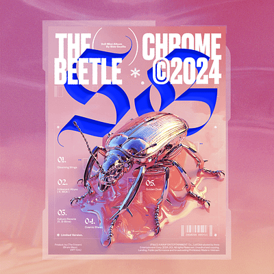 Poster ©01 - The Chrome Beetle branding desgin design graphicdesign illustration inteface kaixapham typography ui ui ux design