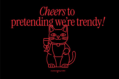 Cheers! Apparel branding design graphic design illustration maneki neko merch typography visual identity