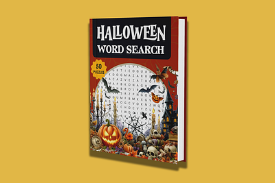 "Halloween Word Search" Cover Design book book cover bookcover branding cover cover design design graphic design illustration