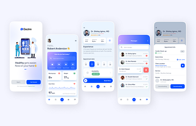 Doctor`s Appointment App UI adobe appdesign applicationdesign branding design designsystem figma graphic design landingpage landingpages logo mobileapp mobileappdesign mobileuiux productdesign ui uiux uiuxdesign userexperience userinterface