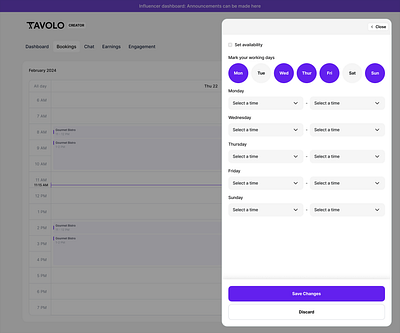 Availability blockchain booking crypto dashboard design illustration landing page ui web3