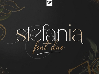 Stefania - font duo. Free Font abstract botanical caligraphy canva combo composition crative cyrillic display font duo gliter lettering love modern nature script trend