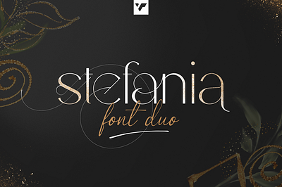 Stefania - font duo. Free Font abstract botanical caligraphy canva combo composition crative cyrillic display font duo gliter lettering love modern nature script trend