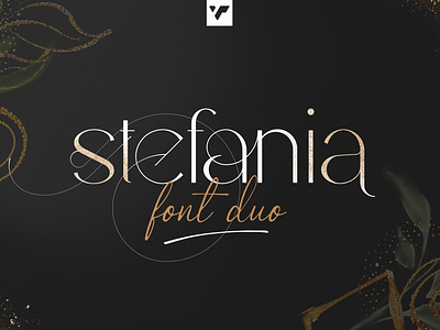 Stefania - font duo. Free Font abstract botanical caligraphy canva combo composition crative cyrillic display font duo gliter lettering love modern nature script trend