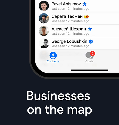 Businesses on the map for Telegram telegram