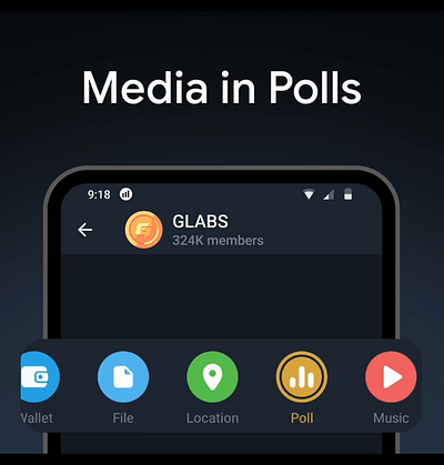 Media in Polls into Telegram poll telegram