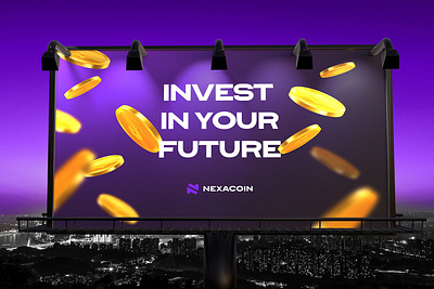 NexaCoin🚀Billboard billboard branding crypto graphic design logo