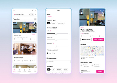 Rental Mobile App design modern design ui user experience design user interface design