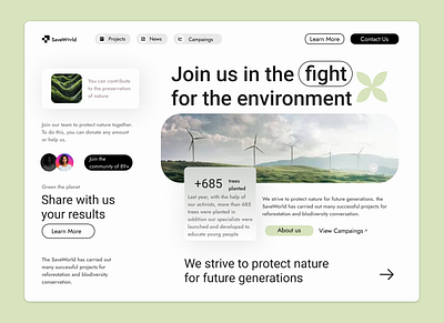 SaveWorld Nature Dribbble