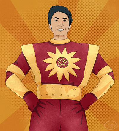 Shaktimaan illustration 😍 design hero illustration indian superhero procreate shaktimaan superhero