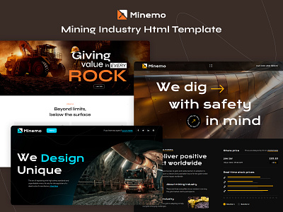 Minemo - Mining Industry Html Template web 3.0 layouts