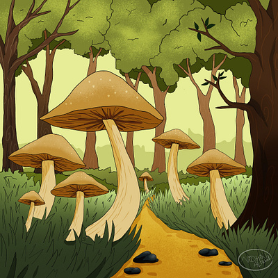 Mushroom illustration illustration mushroom procreate