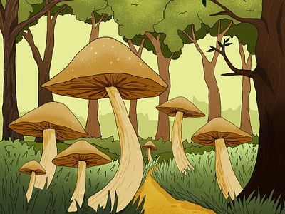 Mushroom illustration illustration mushroom procreate