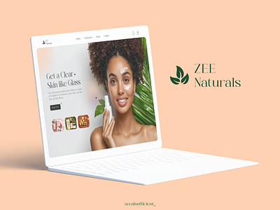 Zee Natural Skin Care Products branding feminine landing page logo naturals product design research skin care ui website