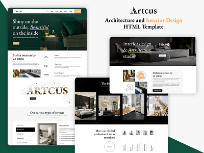 Artcus - Architecture and Interior Design HTML Template responsive uiux design