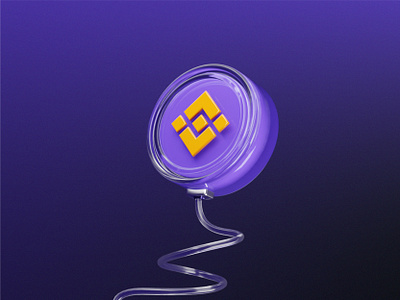 3D Illustration - Connected 3d 3d illustration binance blender brand identity connect cryptocurrency exchange graphic design link purple trade