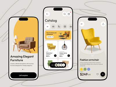 Furniture Store - Mobile App app design architecture decor furniture furniture app interior interior design mobile app mobile design modern