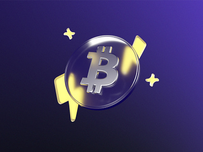 3D Illustration - Crypto 3d icon 3d illustration bitcoin coin coinoverse crypto cryptocurrency exchange glassmorphism