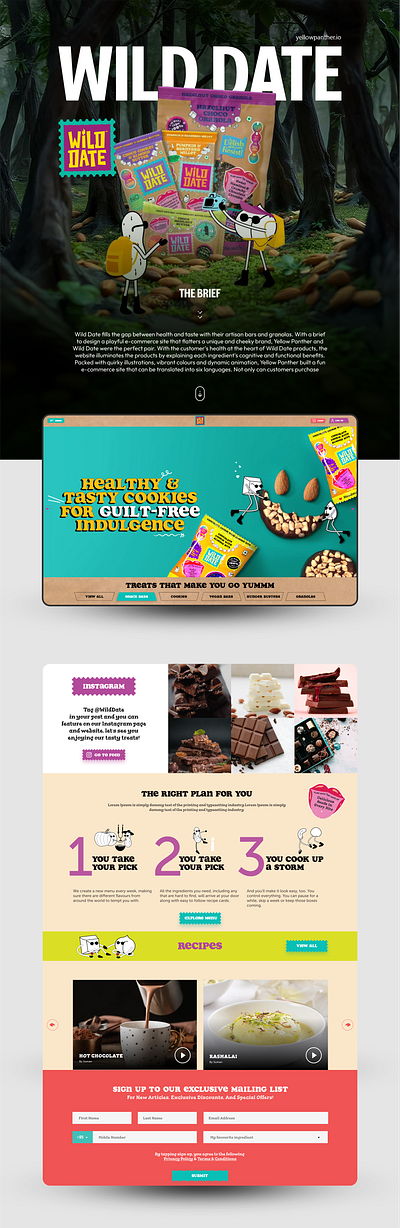 Wild Date 3d animation branding graphic design logo motion graphics shop store sweets ui