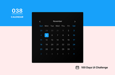 DAY-038 CALENDAR 100 days ui 100days 100daysofui calendar calendar ui calendar ui design daily ui challenge day 38 design ui user interface